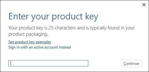 activate ms office with product key
